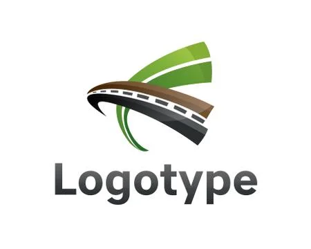 Logotype transportation,road. Stock Illustration