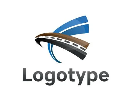 Logotype transportation,road. Stock Illustration