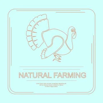 Logotype of turkey in flat design Stock Illustration