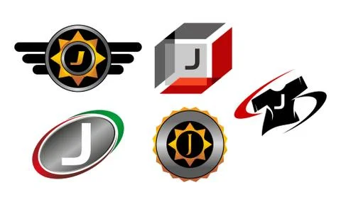 Logotype V Modern Template Set Stock-Illustration