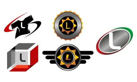 Logotype V Modern Template Set Stock-Illustration