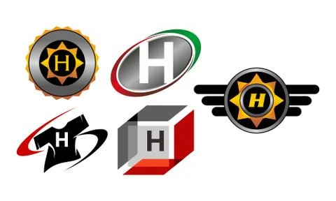 Logotype V Modern Template Set Stock-Illustration