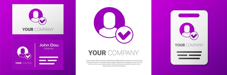 Logotype Worker icon isolated on white background. Business avatar symbol u.. Illustrazione stock