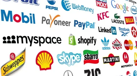 Logotypes internet web Stock Footage 42516372