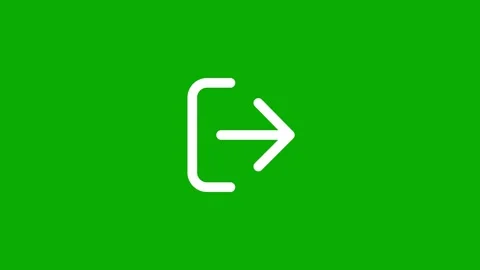 Logout arrow animation exit sign direction Stock Footage 330541352