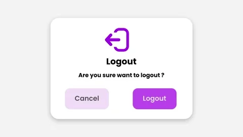 Logout Confirmation Popup Stock Footage 343508293