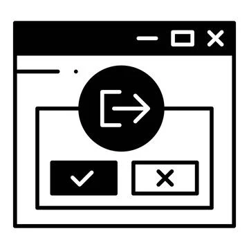 Logout Dualtone Icon Stock Illustration