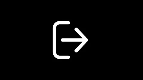 Logout exit arrow animation video Stock Footage 330523499