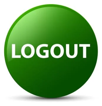 Logout green round button Stock Illustration