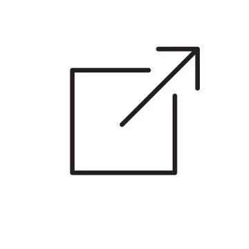 Logout Icon with Arrow pointing to another website location Stock Illustration