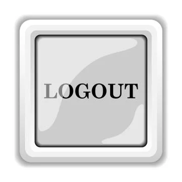 Logout icon. internet button on white background.. Stock Illustration