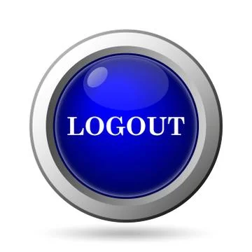 Logout icon. Internet button on white background.. Stock Illustration