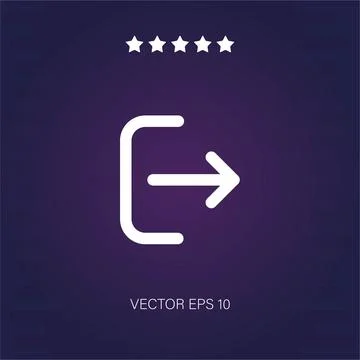 Logout  icon . Modern simple flat icon, Stock-Illustration