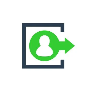 Logout icon, sign Stock Illustration