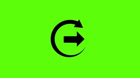 Logout icon on a transparent background. Circle arrow icon design logout exit an Stock Footage 320717058