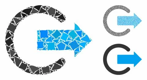 Logout Mosaic Icon of Bumpy Items Illustrazione stock