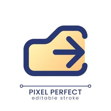 Logout pixel perfect gradient fill ui icon 스톡 일러스트