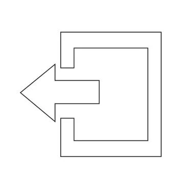 Logout sign icon Stock Illustration