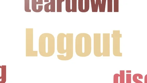Logout Tagcloud Animated On White Background Stock Footage 107245565