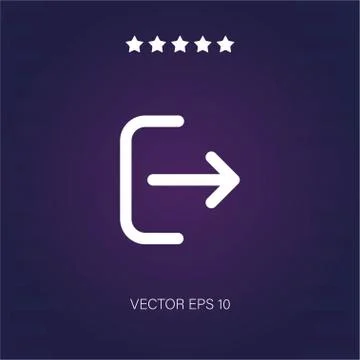 Logout vector icon Stock Illustration
