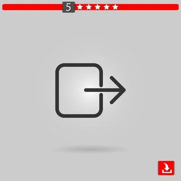 Logout vector icon Stock Illustration
