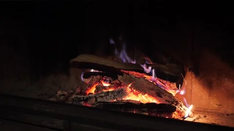Logs are on fire Stock Footage 171824826