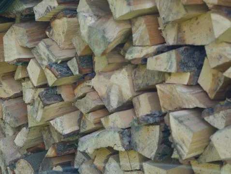 Logs collected for the fire Stock Photos