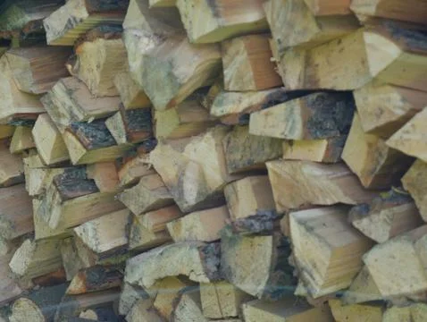 Logs collected for the fire Stock Photos