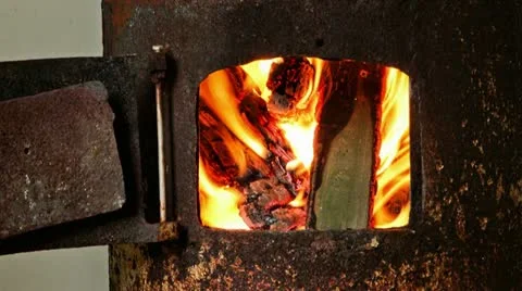 Logs On Fire Stock Footage 10838650