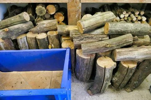 Logs for the fire. Stock Photos