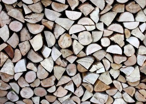 Logs for Firewood. Stock Photos
