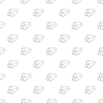 Logs icon, outline style Stock Illustration