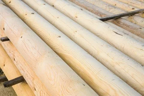 Logs in stack Stock Photos