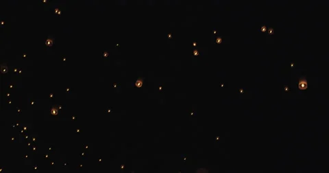 Loi Krathong Lanterns Vídeo Stock 34184852