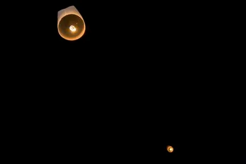 Loi krathong  lanterns Stock Photos