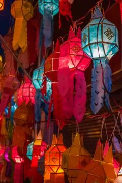 Loi Krathong lanterns Stock Photos