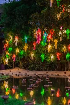 Loi Krathong lanterns Stock Photos