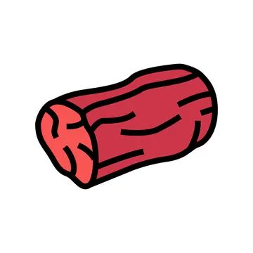 Loin beef color icon vector illustration Stock Illustration