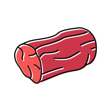 Loin beef color icon vector illustration Stock Illustration