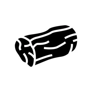 Loin beef glyph icon vector illustration Stock Illustration