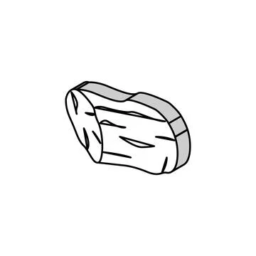 Loin beef isometric icon vector illustration Stock Illustration