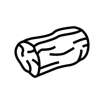Loin beef line icon vector illustration Stock Illustration