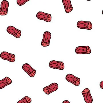 Loin beef vector seamless pattern Stock Illustration