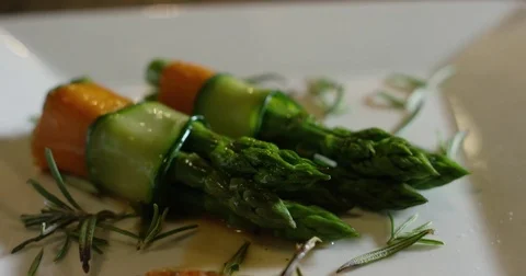 Loin With A Side Dish Made With Vegetables Stock Footage 79448156