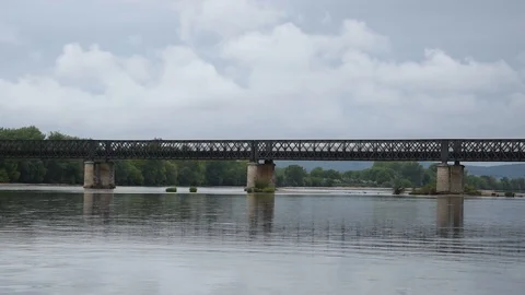Loire bridge Video stock 89214737