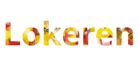 Lokeren text image stock design in colorful style letters Stock Illustration