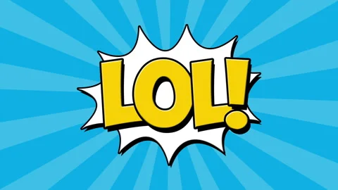 Lol Animated comic text. Pop art background. Stock Footage 253798361
