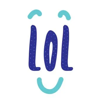 Lol! banner. Vector lettering. Stock Illustration