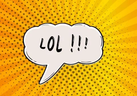 LOL comic bubble Stock Illustration