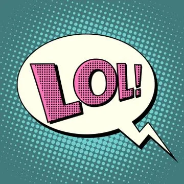 Lol comic bubble retro text Stock Illustration